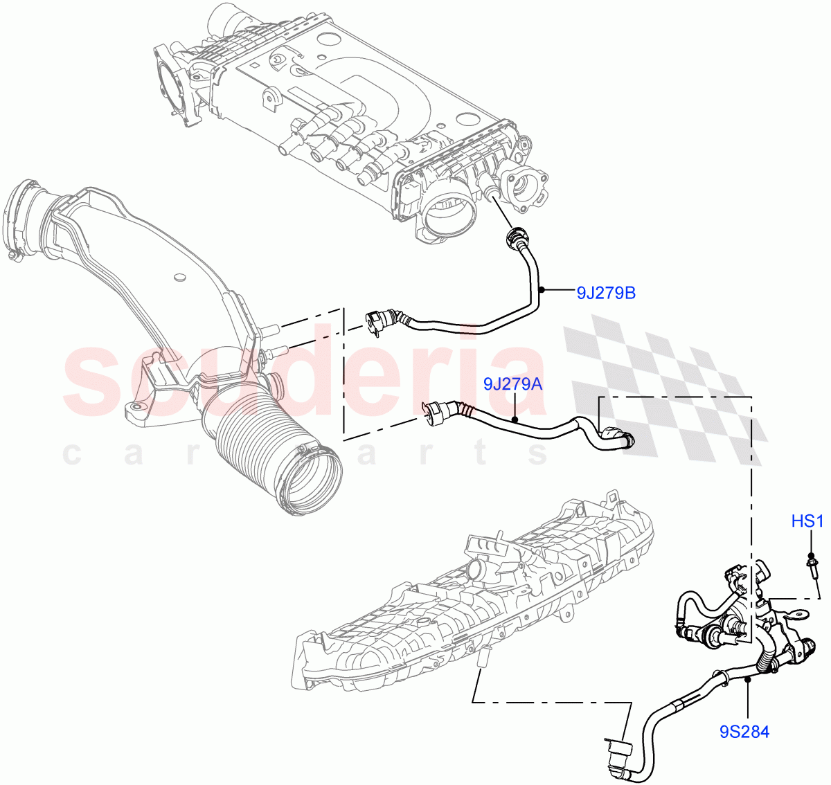 Evaporative Emission (Nitra Plant Build) (3.0L AJ20P6 Petrol High) ((V) FROMM2000001) of Land Rover Land Rover Discovery 5 (2017+) [3.0 I6 Turbo Petrol AJ20P6]