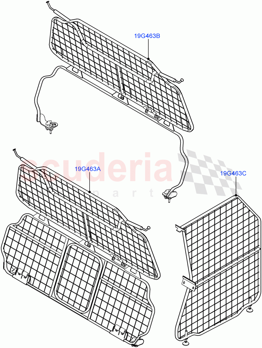 Cargo Barrier of Land Rover Land Rover Defender (2020+) [5.0 OHC SGDI SC V8 Petrol]