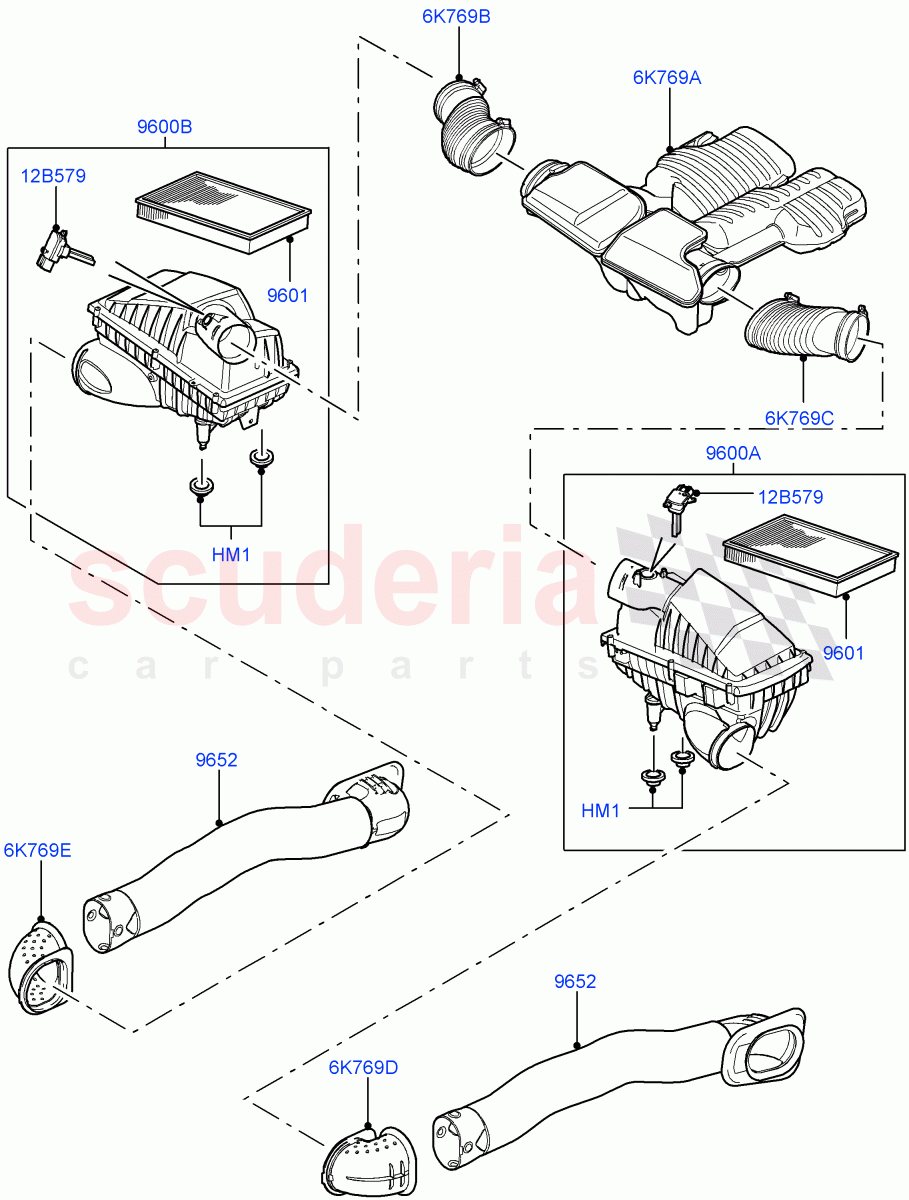 Air Cleaner (5.0L OHC SGDI NA V8 Petrol - AJ133) ((V) FROMAA000001) of Land Rover Land Rover Discovery 4 (2010-2016) [5.0 OHC SGDI NA V8 Petrol]
