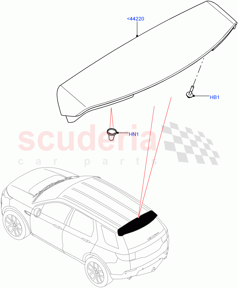 Spoiler And Related Parts (Itatiaia (Brazil)) ((V) FROMGT000001) of Land Rover Land Rover Discovery Sport (2015+) [2.0 Turbo Petrol AJ200P]