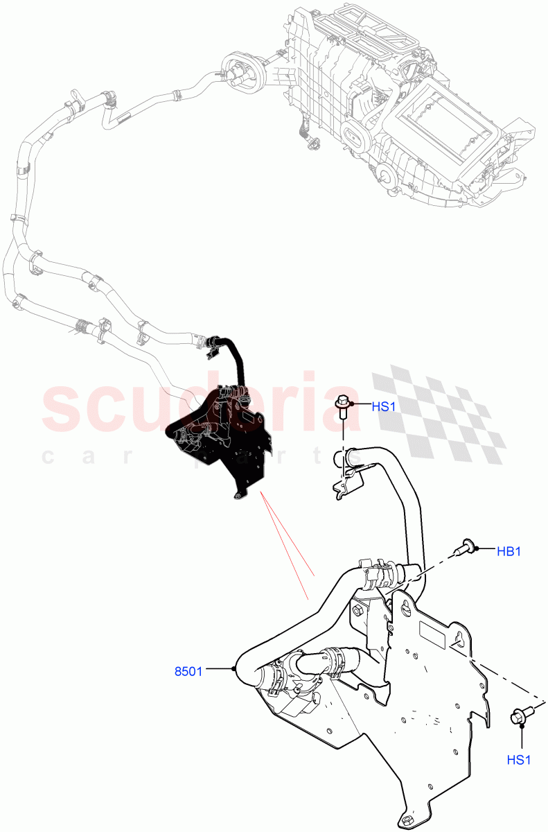 Auxiliary Circulation Coolant Pump (3.0L DOHC GDI SC V6 PETROL, Electric Auxiliary Coolant Pump) of Land Rover Land Rover Range Rover Velar (2017+) [2.0 Turbo Diesel AJ21D4]