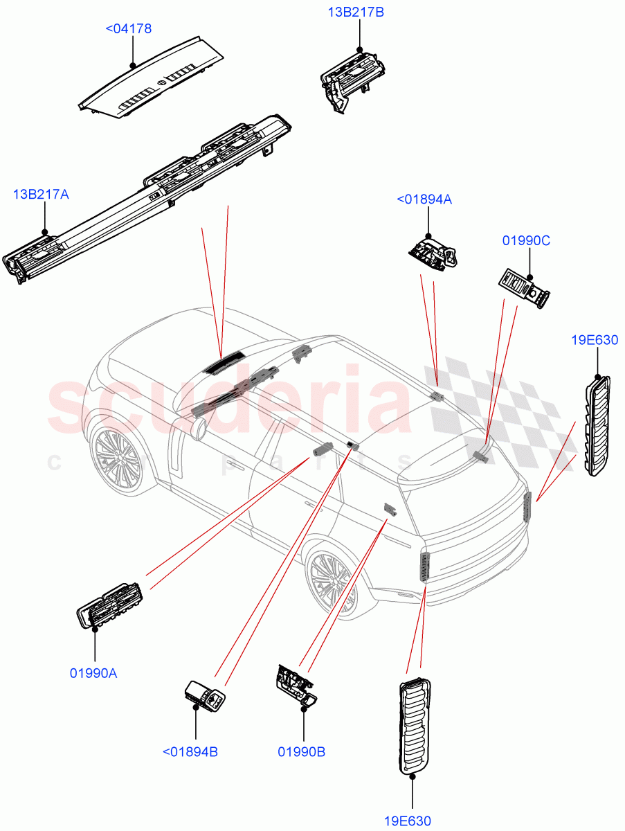 Air Vents, Louvres And Ducts (External Components) of Land Rover Land Rover Range Rover (2022+) [4.4 V8 Turbo Petrol NC10]