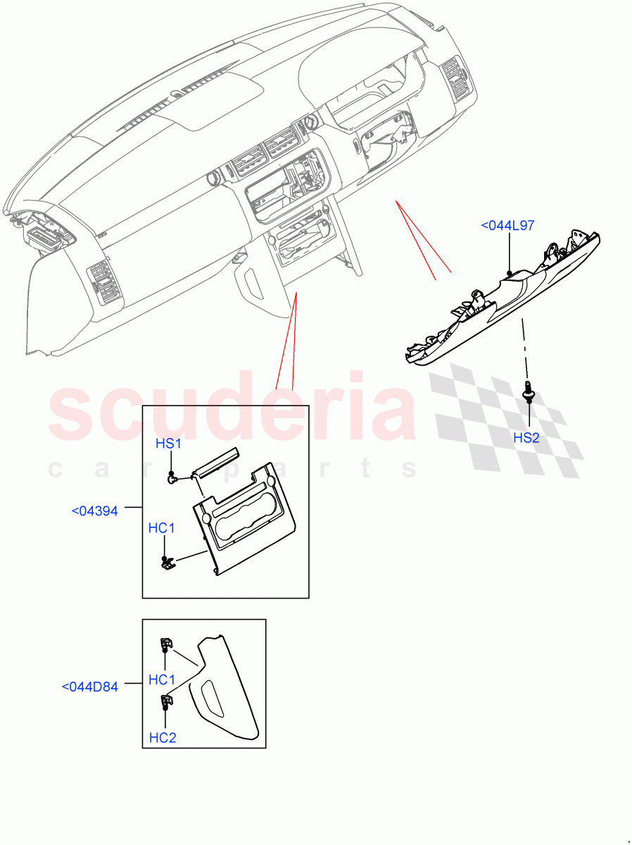 Instrument Panel (Lower, External) of Land Rover Land Rover Range Rover (2012-2021) [3.0 DOHC GDI SC V6 Petrol]