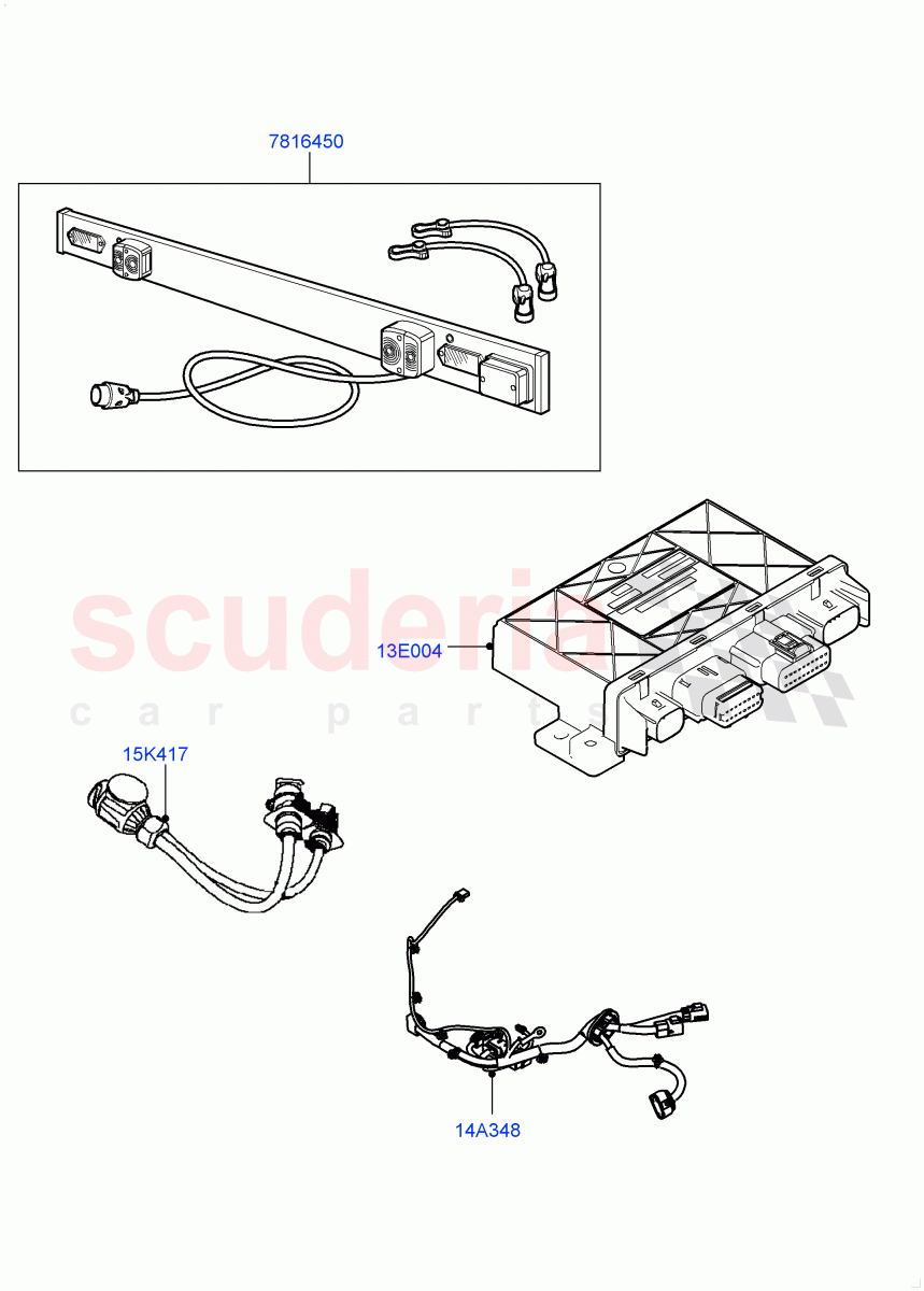 Towing Electrics of Land Rover Land Rover Defender (2020+) [2.0 Turbo Petrol AJ200P]