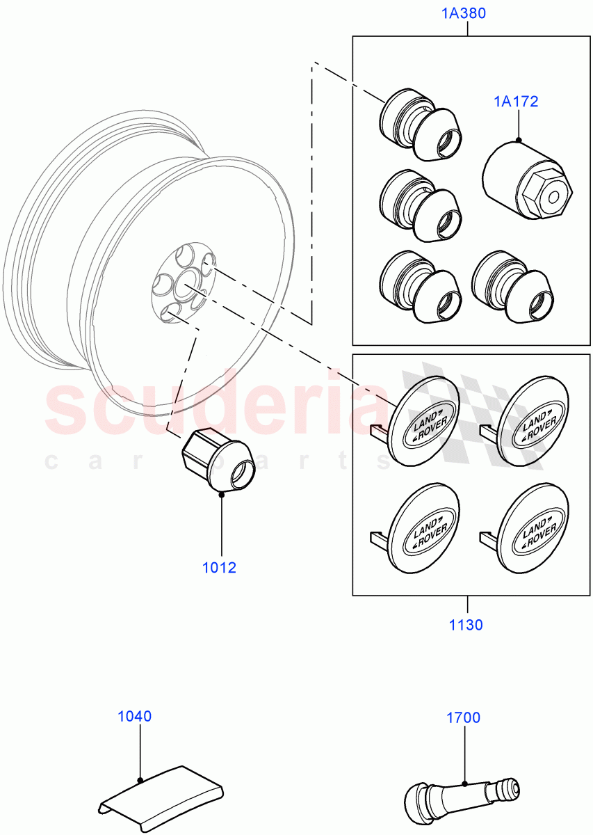 Wheels (Additional Equipment, Solihull Plant Build) ((V) FROMHA000001) of Land Rover Land Rover Discovery 5 (2017+) [2.0 Turbo Diesel]
