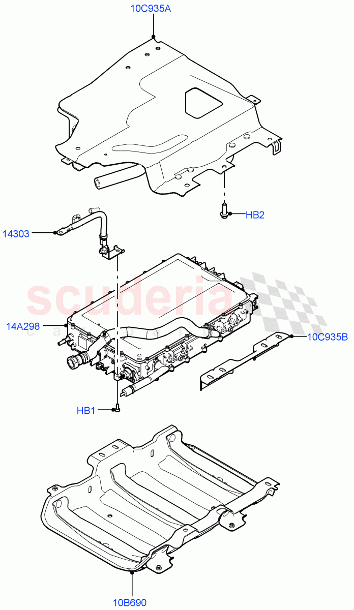 Hybrid Electrical Modules (Onboard Battery Charger And Charge Inlet) (Electric Engine Battery-PHEV) ((V) FROMM2000001) of Land Rover Land Rover Defender (2020+) [3.0 I6 Turbo Petrol AJ20P6]