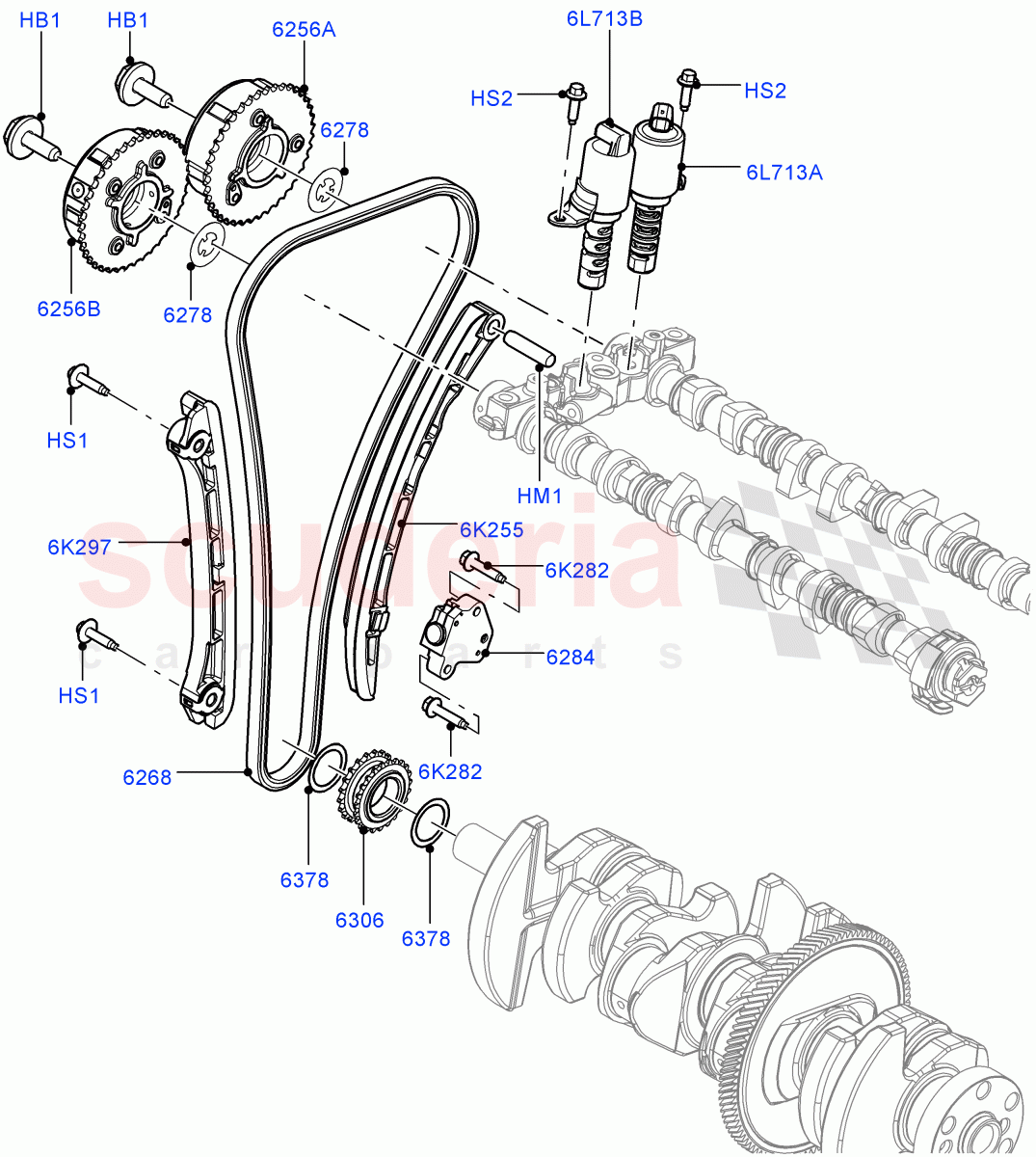 Timing Gear (2.0L 16V TIVCT T/C 240PS Petrol, Changsu (China)) ((V) FROMEG000001) of Land Rover Land Rover Discovery Sport (2015+) [2.0 Turbo Petrol GTDI]