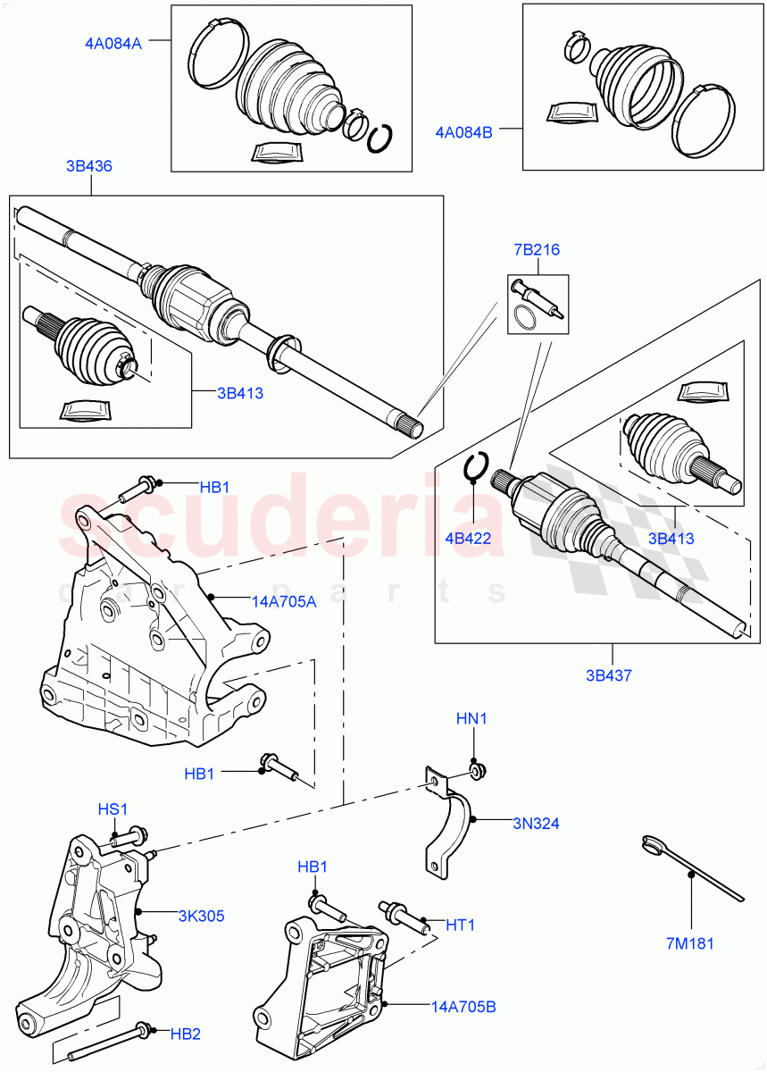 Drive Shaft - Front Axle Drive (Changsu (China)) ((V) FROMEG000001) of Land Rover Land Rover Range Rover Evoque (2012-2018) [2.0 Turbo Petrol AJ200P]