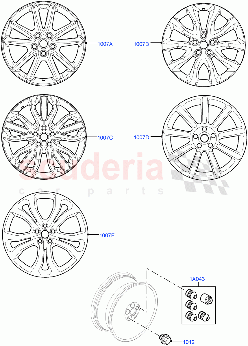 Accessory Wheels (Accessory) of Land Rover Land Rover Range Rover Sport (2014+) [4.4 DOHC Diesel V8 DITC]