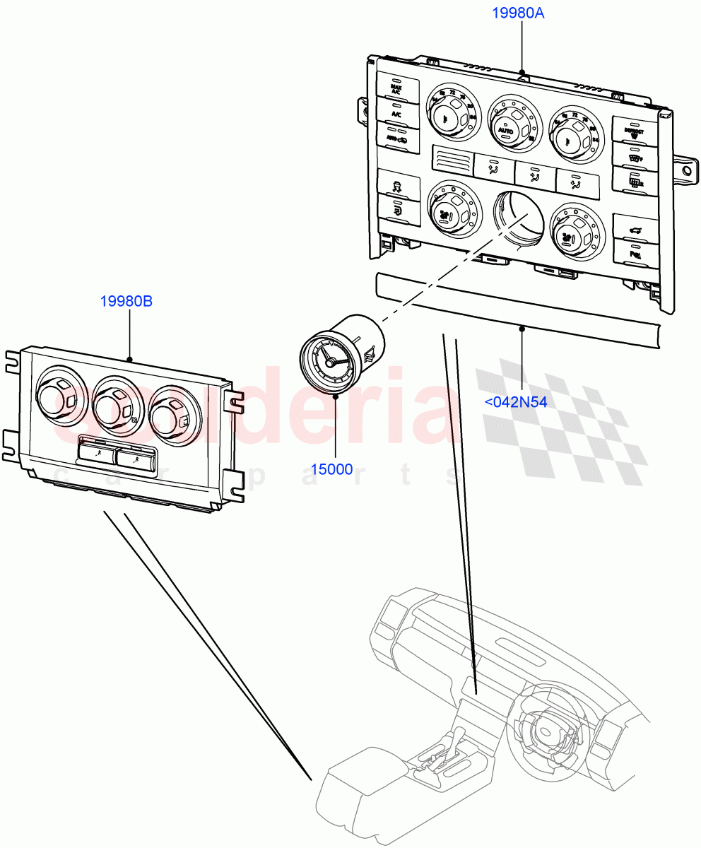 Heater & Air Conditioning Controls ((V) FROMAA000001) of Land Rover Land Rover Range Rover (2010-2012) [5.0 OHC SGDI SC V8 Petrol]