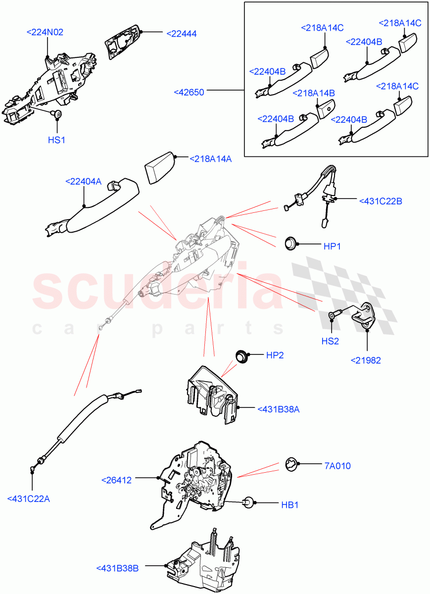 Rear Door Lock Controls (Halewood (UK)) of Land Rover Land Rover Discovery Sport (2015+) [1.5 I3 Turbo Petrol AJ20P3]