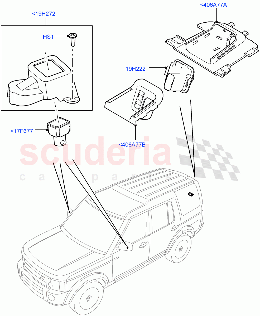 Camera Equipment (Rear View Camera-Fixed) ((V) FROMEA000001) of Land Rover Land Rover Discovery 4 (2010-2016) [3.0 DOHC GDI SC V6 Petrol]