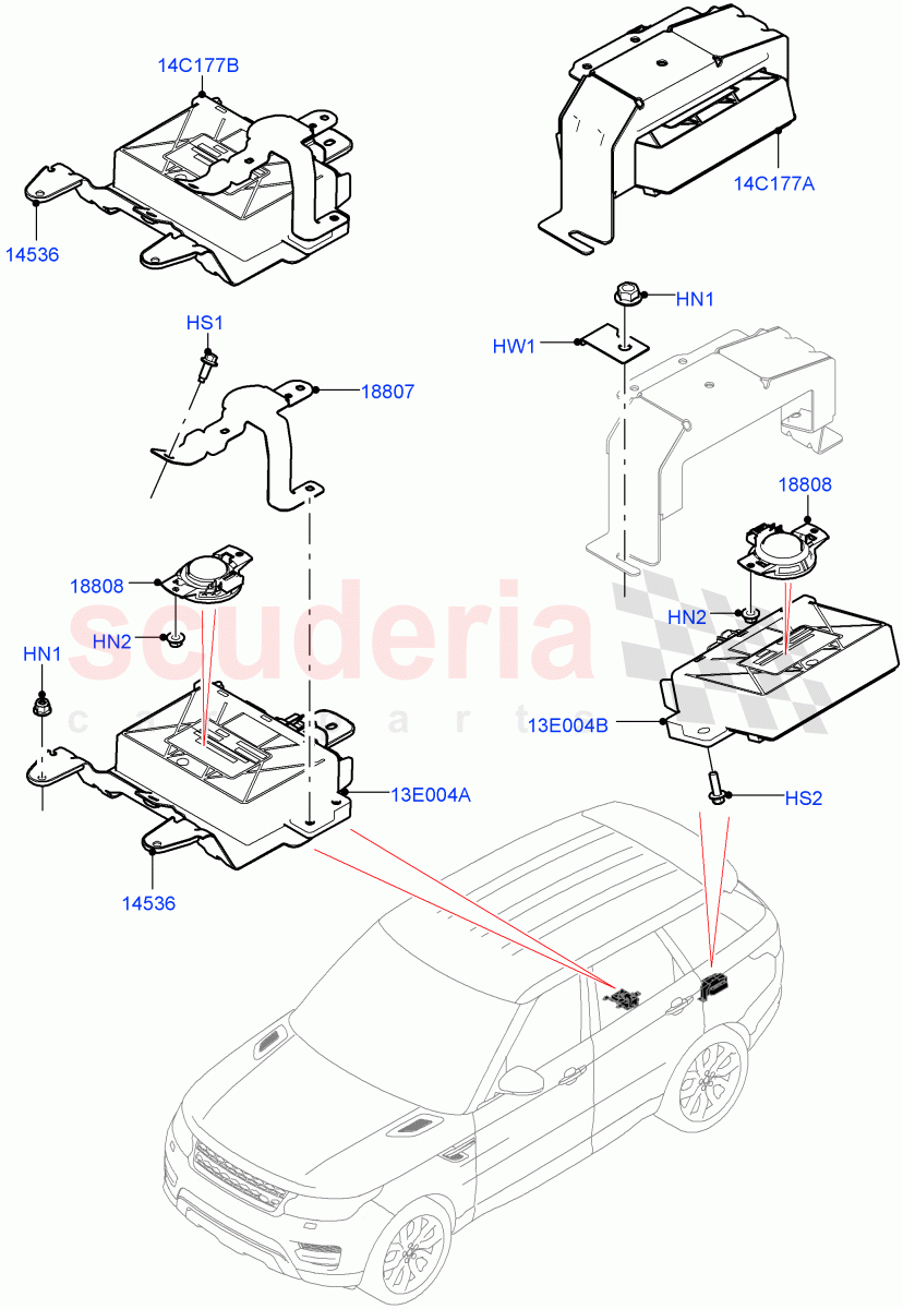 Vehicle Modules And Sensors (Tow Hitch Elec Deployable Swan Neck) ((V) FROMHA000001) of Land Rover Land Rover Range Rover Sport (2014+) [3.0 DOHC GDI SC V6 Petrol]