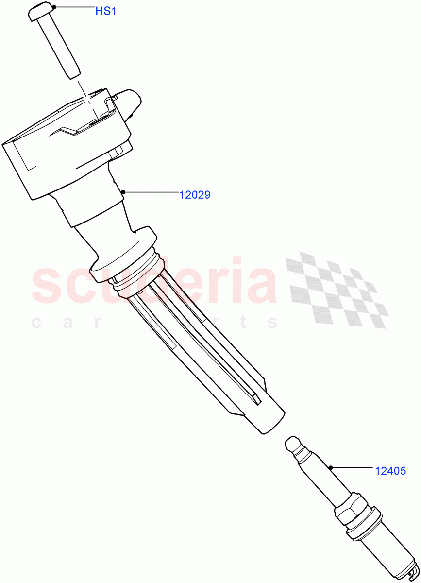 Ignition Coil And Wires/Spark Plugs (Solihull Plant Build) (3.0L DOHC GDI SC V6 PETROL) ((V) FROMEA000001) of Land Rover Land Rover Discovery 4 (2010-2016) [3.0 DOHC GDI SC V6 Petrol]