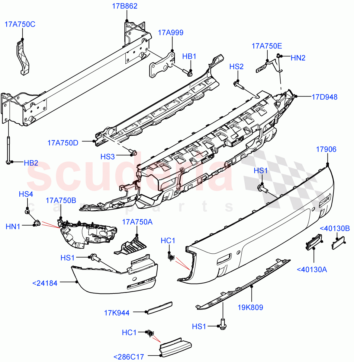 Rear Bumper of Land Rover Land Rover Defender (2020+) [2.0 Turbo Petrol AJ200P]