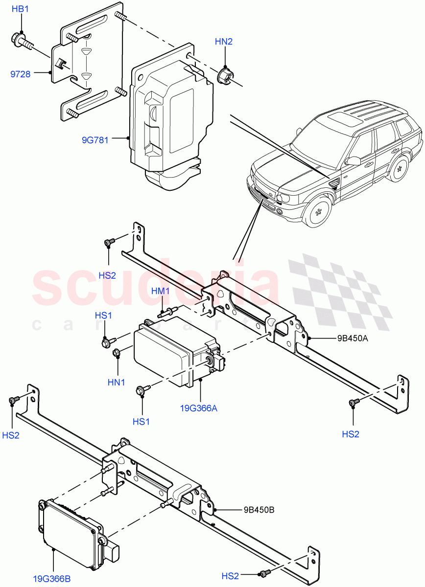 Speed Control (5.0L OHC SGDI SC V8 Petrol - AJ133, With Adaptive Speed Control) ((V) FROMAA000001) of Land Rover Land Rover Range Rover Sport (2010-2013) [5.0 OHC SGDI SC V8 Petrol]
