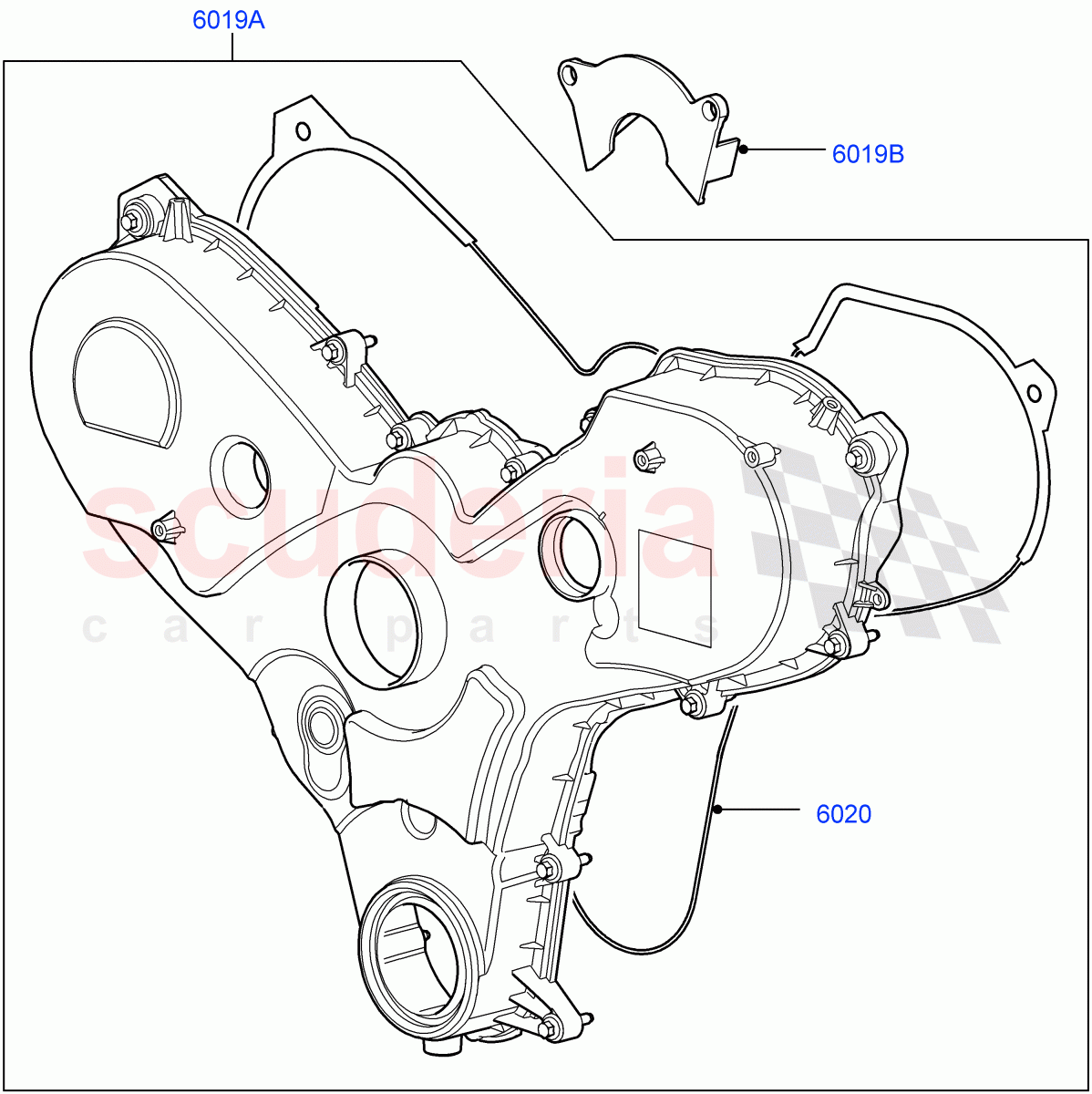 Timing Gear Covers (3.0 V6 Diesel) ((V) FROMAA000001) of Land Rover Land Rover Range Rover Sport (2010-2013) [3.0 Diesel 24V DOHC TC]