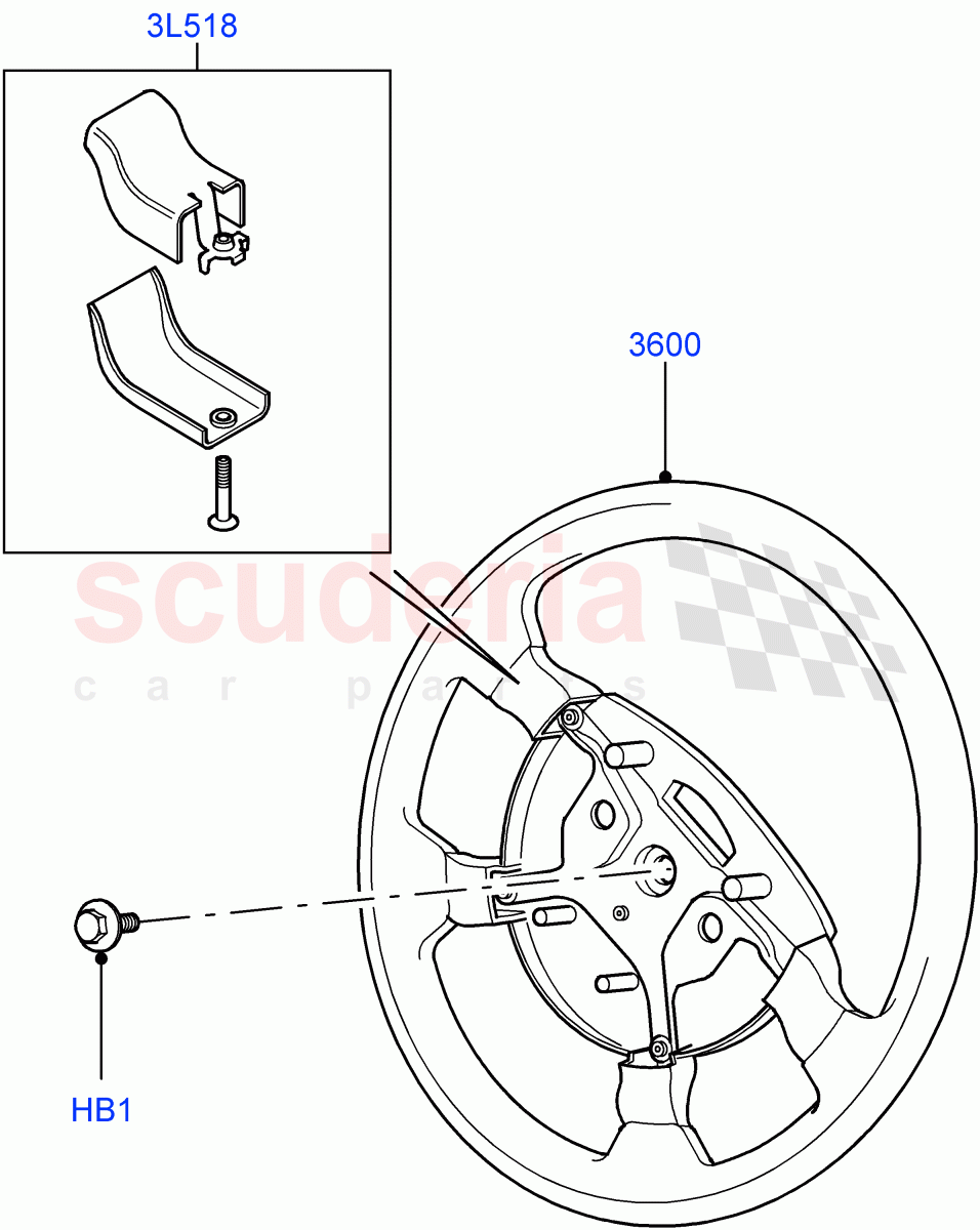 Steering Wheel ((V) FROMAA000001) of Land Rover Land Rover Range Rover (2010-2012) [5.0 OHC SGDI SC V8 Petrol]