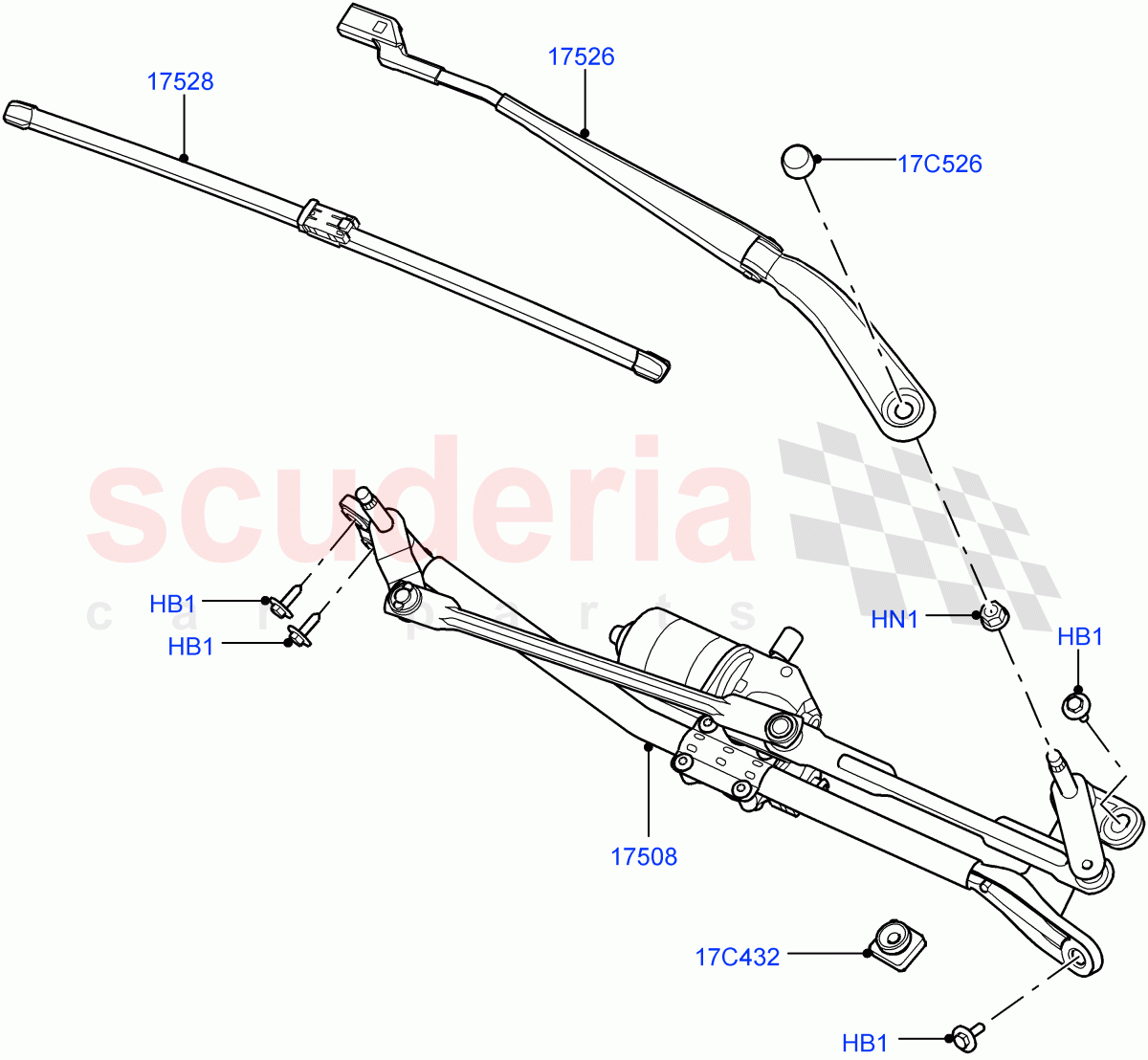 Windscreen Wiper (Itatiaia (Brazil)) ((V) FROMGT000001) of Land Rover Land Rover Range Rover Evoque (2012-2018) [2.0 Turbo Diesel]