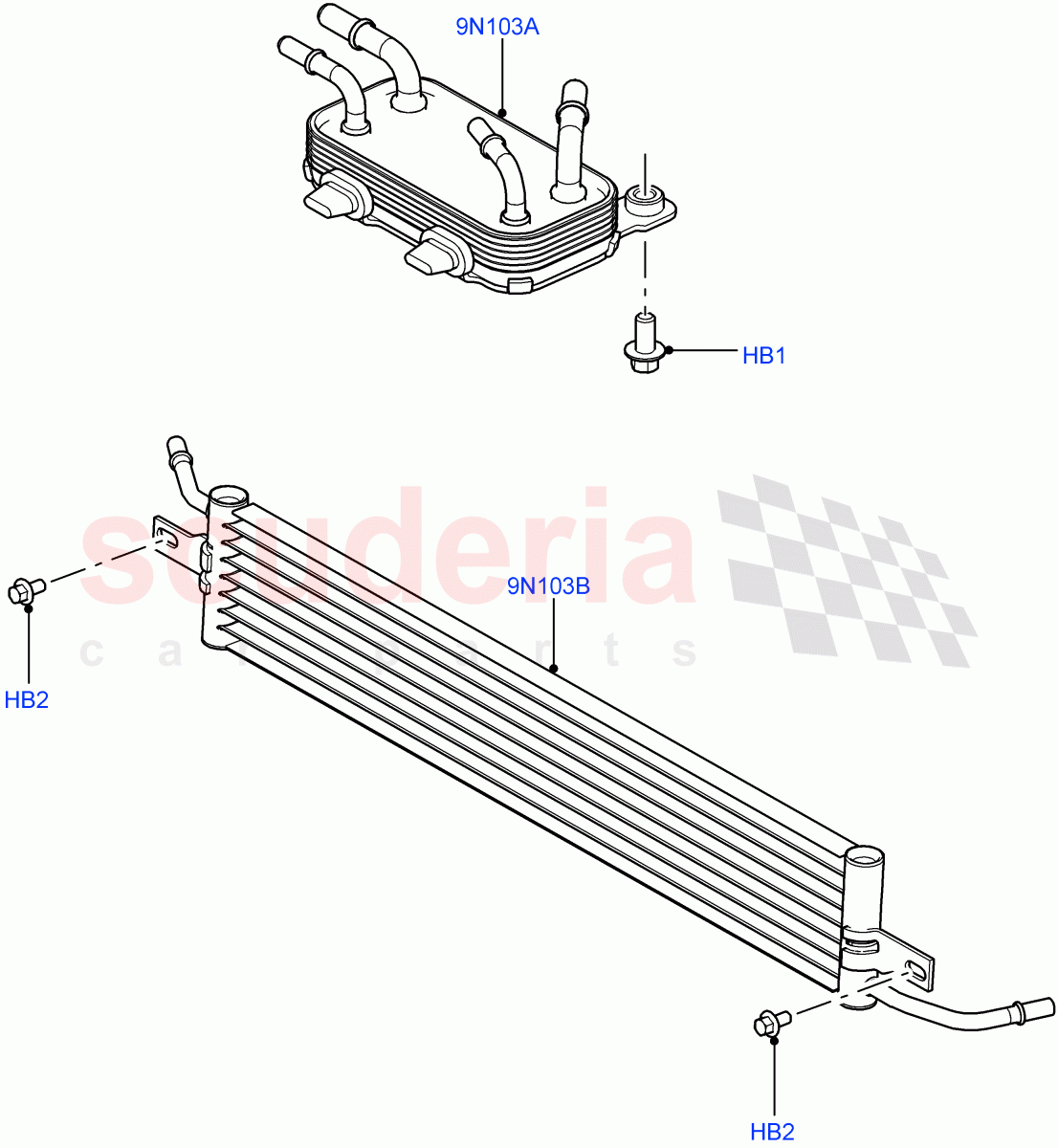 Fuel Cooler Assembly (3.0 V6 Diesel) ((V) FROMAA000001) of Land Rover Land Rover Range Rover Sport (2010-2013) [3.0 Diesel 24V DOHC TC]