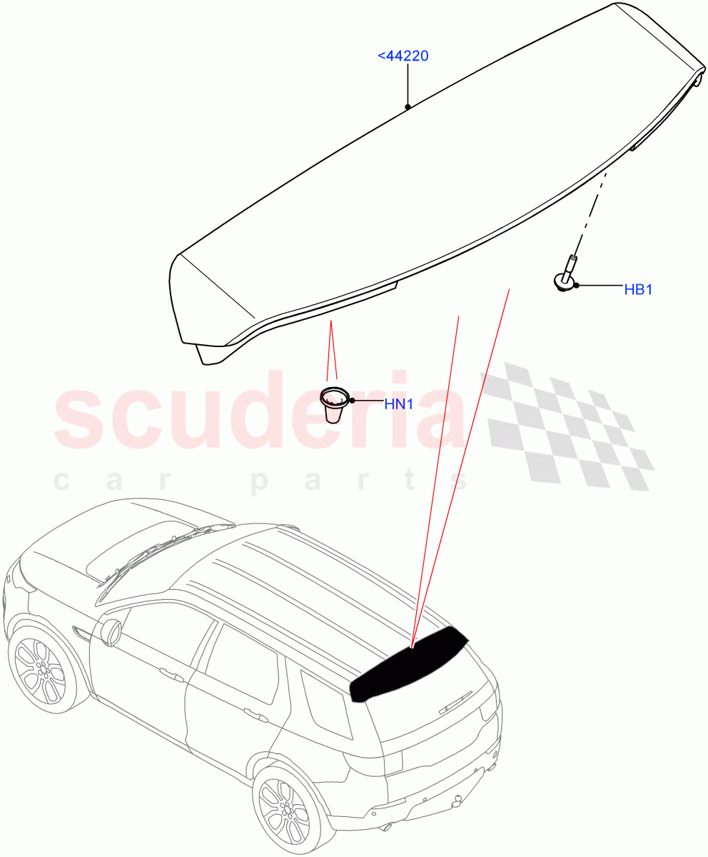 Spoiler And Related Parts (Changsu (China)) ((V) FROMFG000001) of Land Rover Land Rover Discovery Sport (2015+) [2.0 Turbo Diesel AJ21D4]