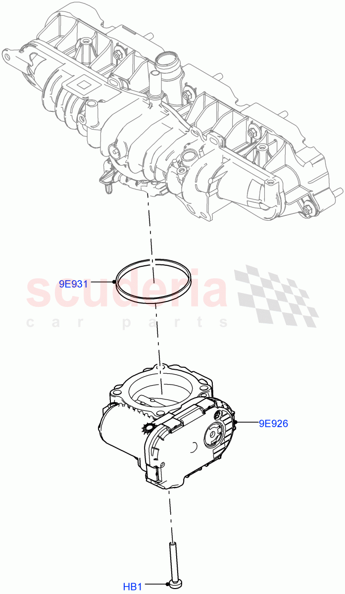 Throttle Housing (2.0L AJ20P4 Petrol Mid PTA, Changsu (China)) of Land Rover Land Rover Discovery Sport (2015+) [2.0 Turbo Petrol AJ200P]