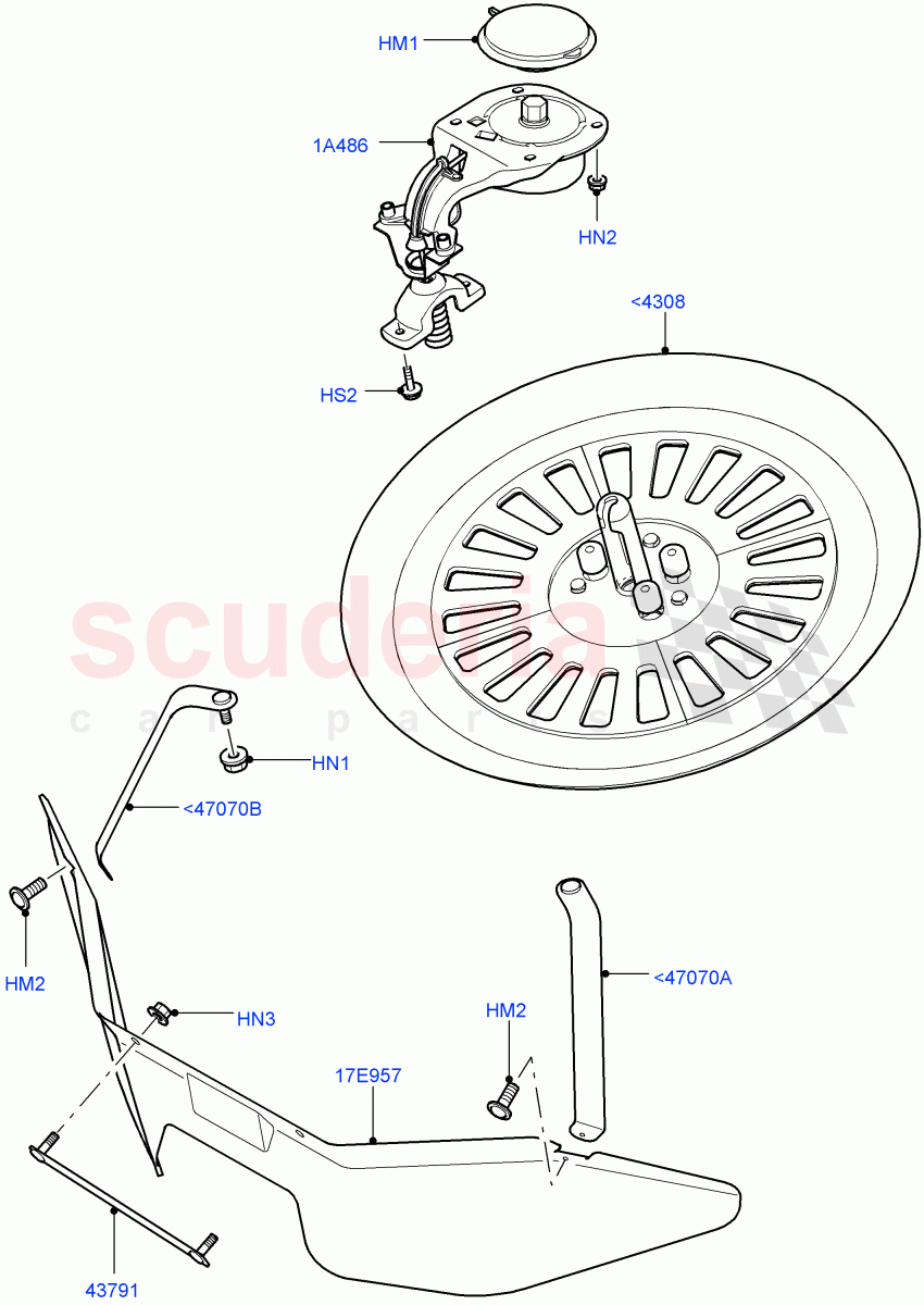 Spare Wheel Carrier ((V) FROMAA000001) of Land Rover Land Rover Discovery 4 (2010-2016) [3.0 Diesel 24V DOHC TC]