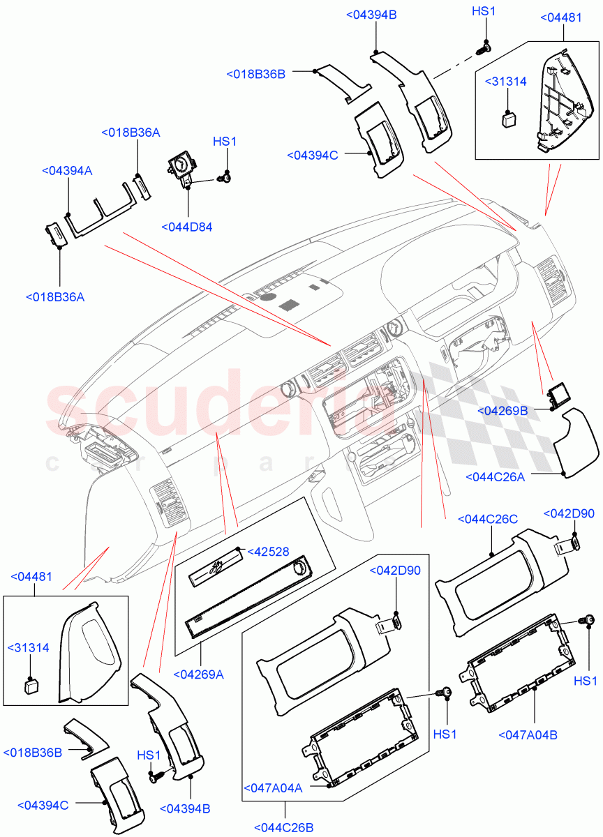 Instrument Panel (Centre, External) of Land Rover Land Rover Range Rover (2012-2021) [3.0 Diesel 24V DOHC TC]