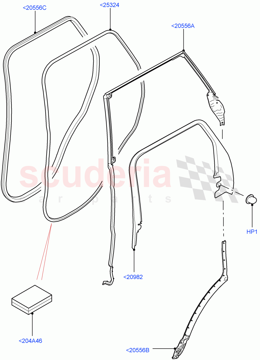 Rear Doors, Hinges & Weatherstrips (Finisher And Seals) of Land Rover Land Rover Range Rover Sport (2014+) [2.0 Turbo Diesel]