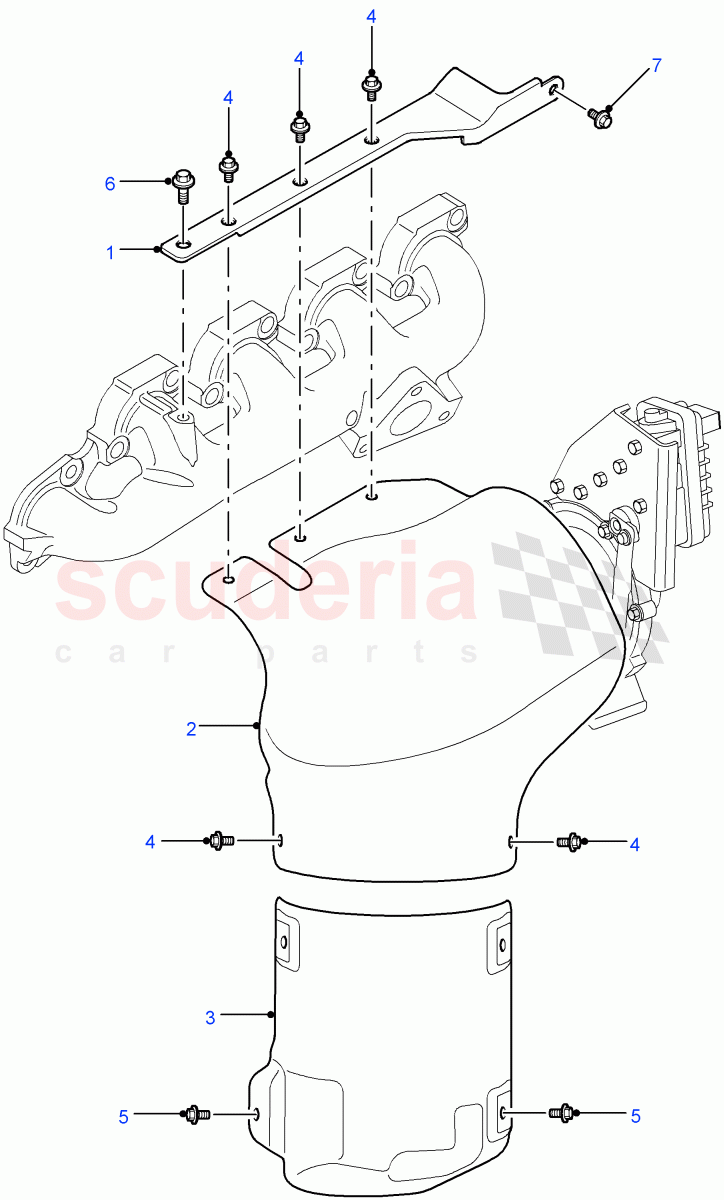 Heat Shields - Exhaust System ((V) FROM7A000001, (V) TOBA999999) of Land Rover Land Rover Defender (2007-2016)