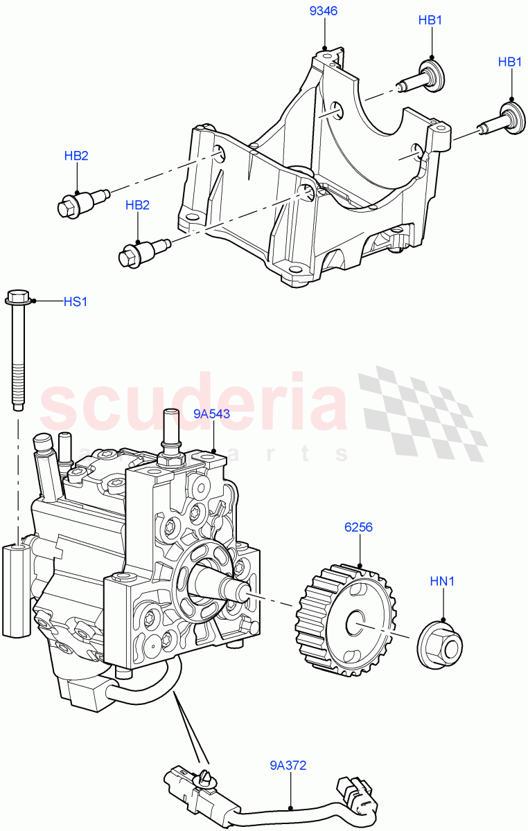 Fuel Injection Pump - Diesel (Lion Diesel 2.7 V6 (140KW)) ((V) TO9A999999) of Land Rover Land Rover Range Rover Sport (2005-2009) [2.7 Diesel V6]
