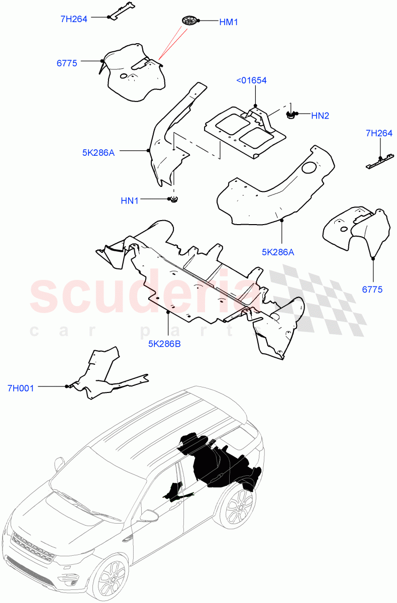 Splash And Heat Shields (Rear, Body) (Itatiaia (Brazil)) ((V) FROMGT000001) of Land Rover Land Rover Discovery Sport (2015+) [2.0 Turbo Diesel AJ21D4]