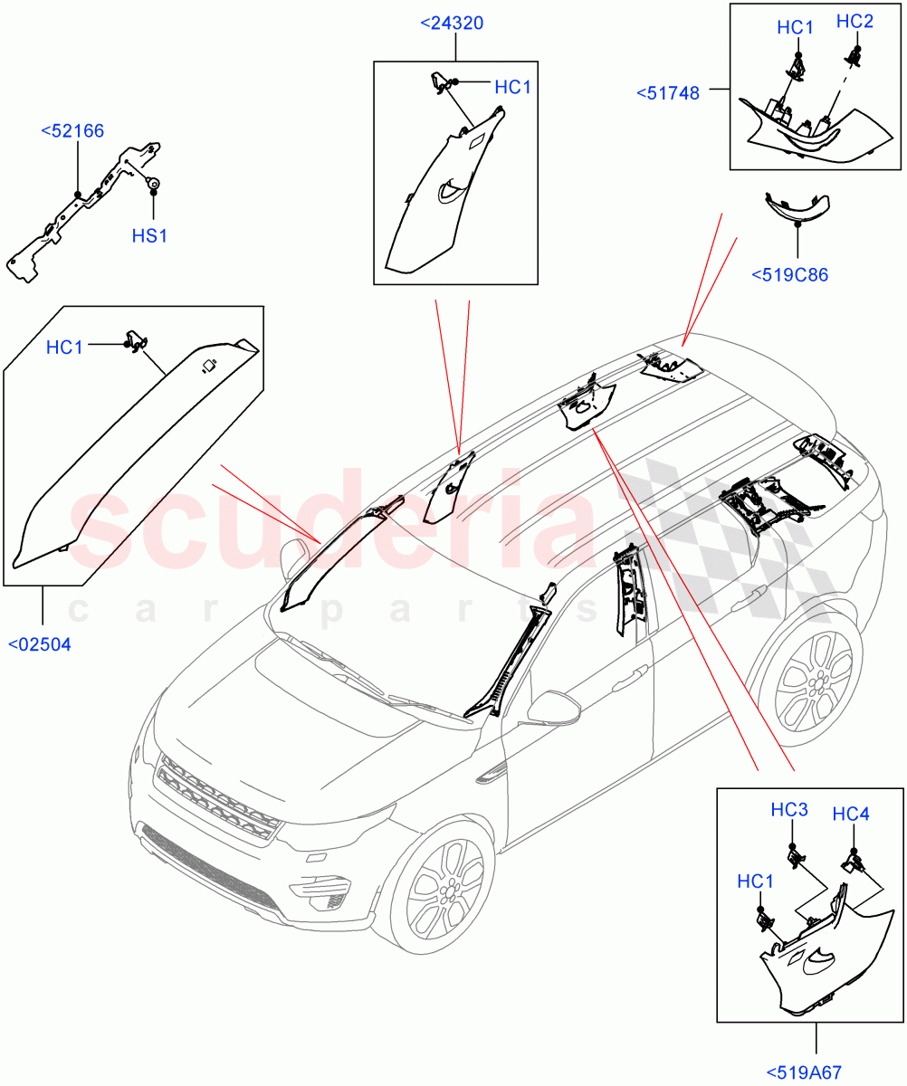 Side Trim (Front And Rear) (Itatiaia (Brazil)) ((V) FROMGT000001) of Land Rover Land Rover Discovery Sport (2015+) [2.0 Turbo Petrol GTDI]