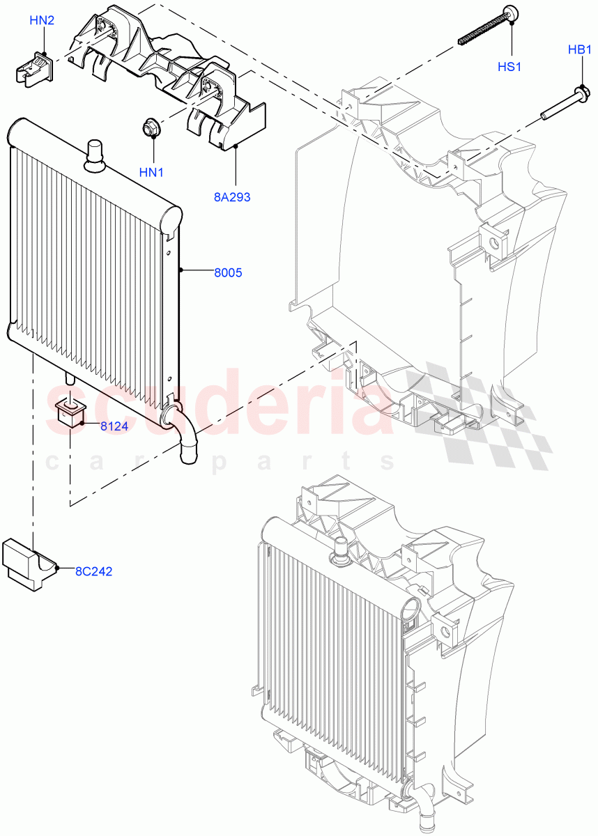 Radiator/Coolant Overflow Container (Auxiliary Unit) (5.0L OHC SGDI SC V8 Petrol - AJ133, 5.0L P AJ133 DOHC CDA S/C Enhanced, 5.0 Petrol AJ133 DOHC CDA) of Land Rover Land Rover Range Rover (2012-2021) [5.0 OHC SGDI SC V8 Petrol]