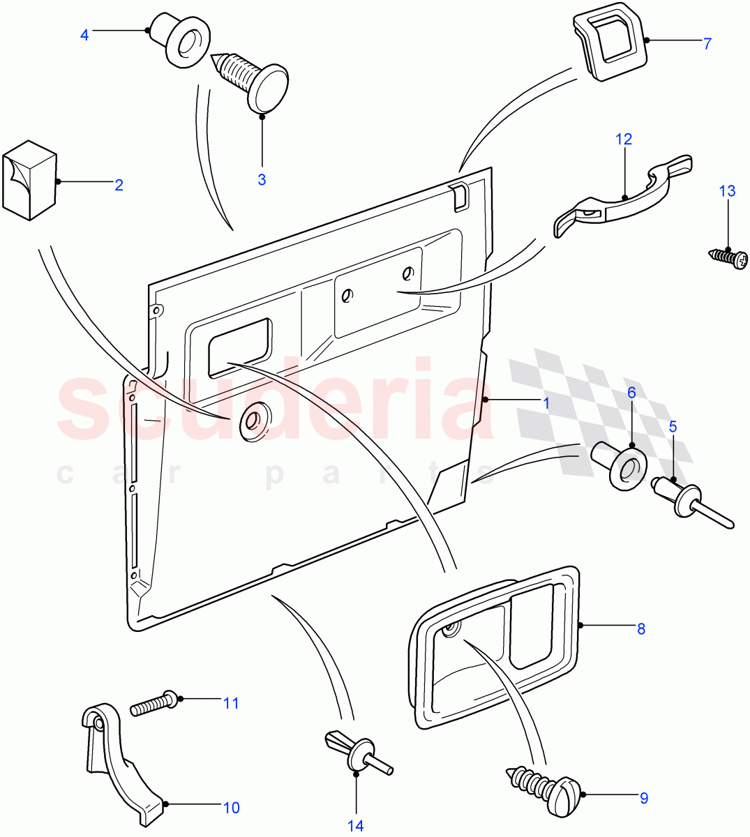 Front Door Casing ((V) FROM7A000001) of Land Rover Land Rover Defender (2007-2016)