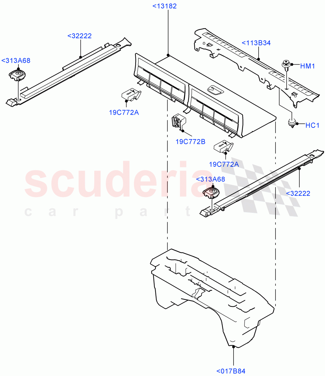 Load Compartment Trim (Floor) (With 7 Seat Configuration) of Land Rover Land Rover Range Rover Sport (2014+) [3.0 I6 Turbo Diesel AJ20D6]
