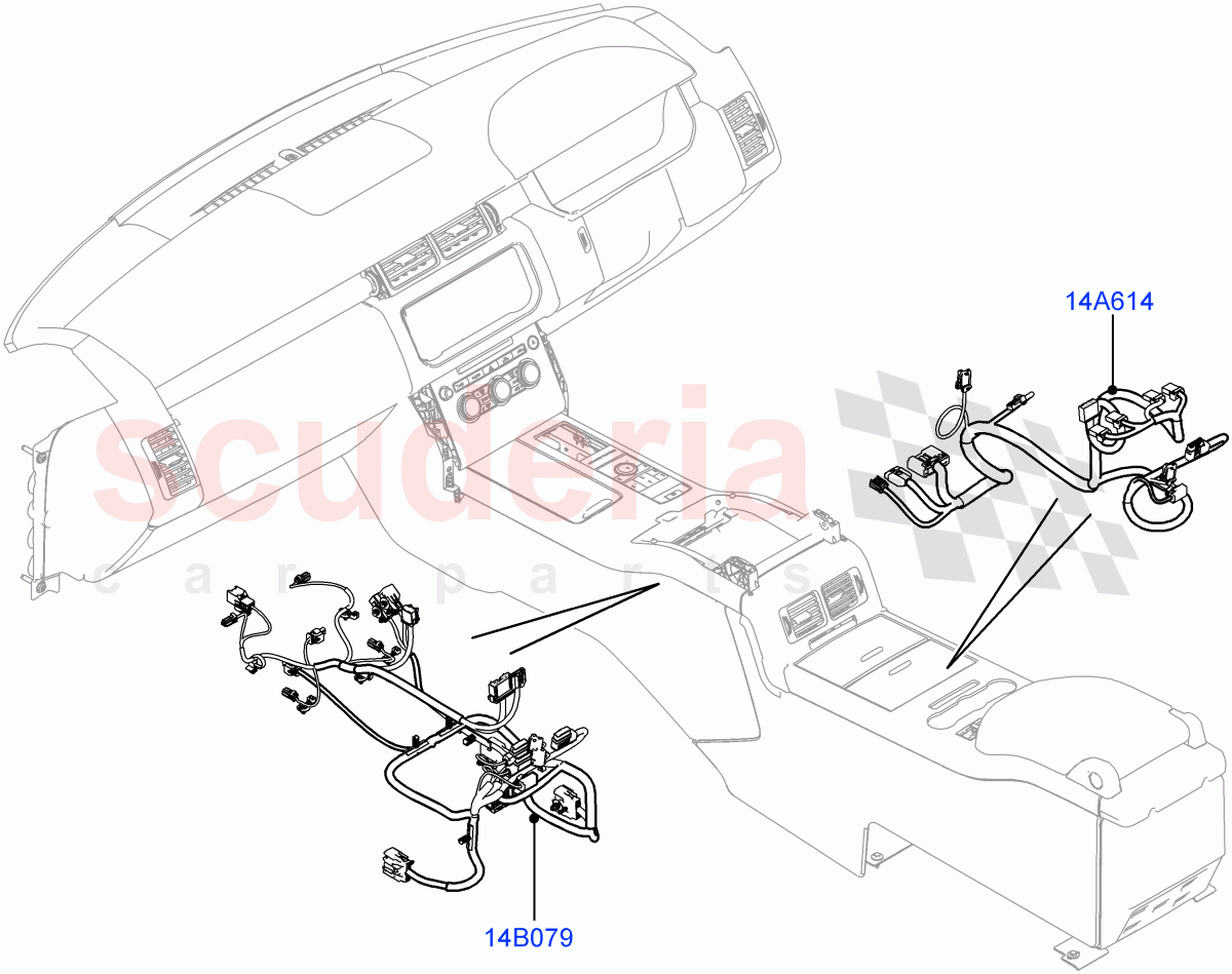 Electrical Wiring - Engine And Dash (Console) ((V) TOHA999999) of Land Rover Land Rover Range Rover (2012-2021) [3.0 DOHC GDI SC V6 Petrol]