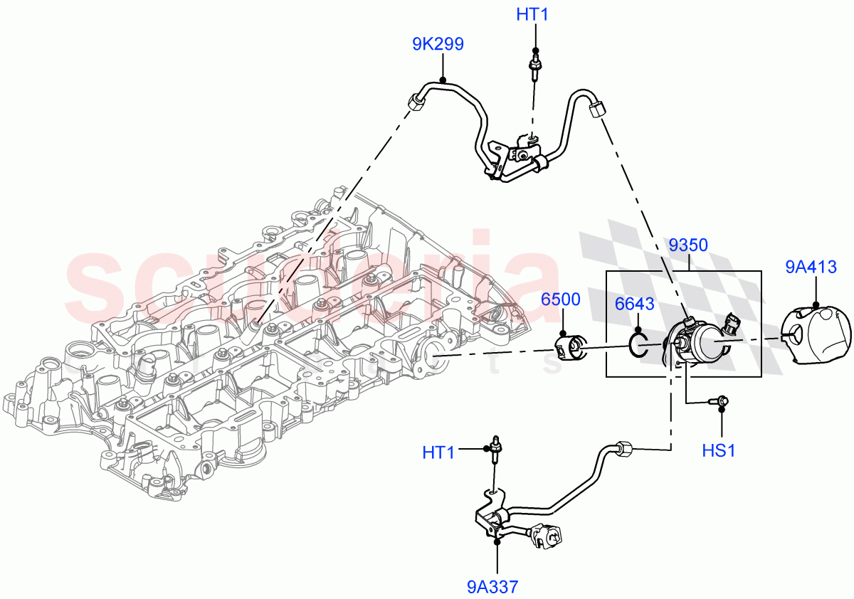 Fuel Injection Pump-Engine Mounted (3.0L AJ20P6 Petrol High) ((V) FROMKA000001) of Land Rover Land Rover Range Rover Velar (2017+) [3.0 I6 Turbo Petrol AJ20P6]