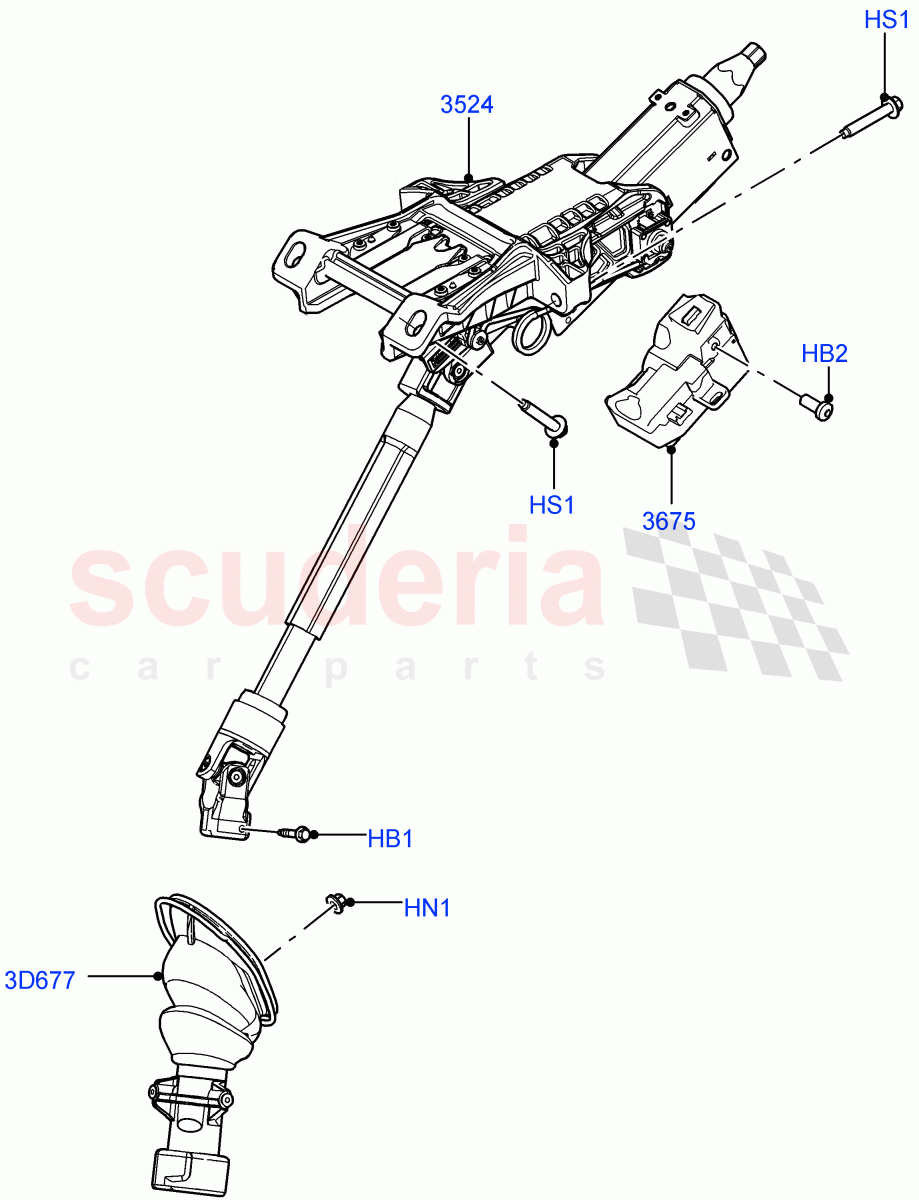 Steering Column (Changsu (China)) of Land Rover Land Rover Range Rover Evoque (2019+) [2.0 Turbo Diesel AJ21D4]
