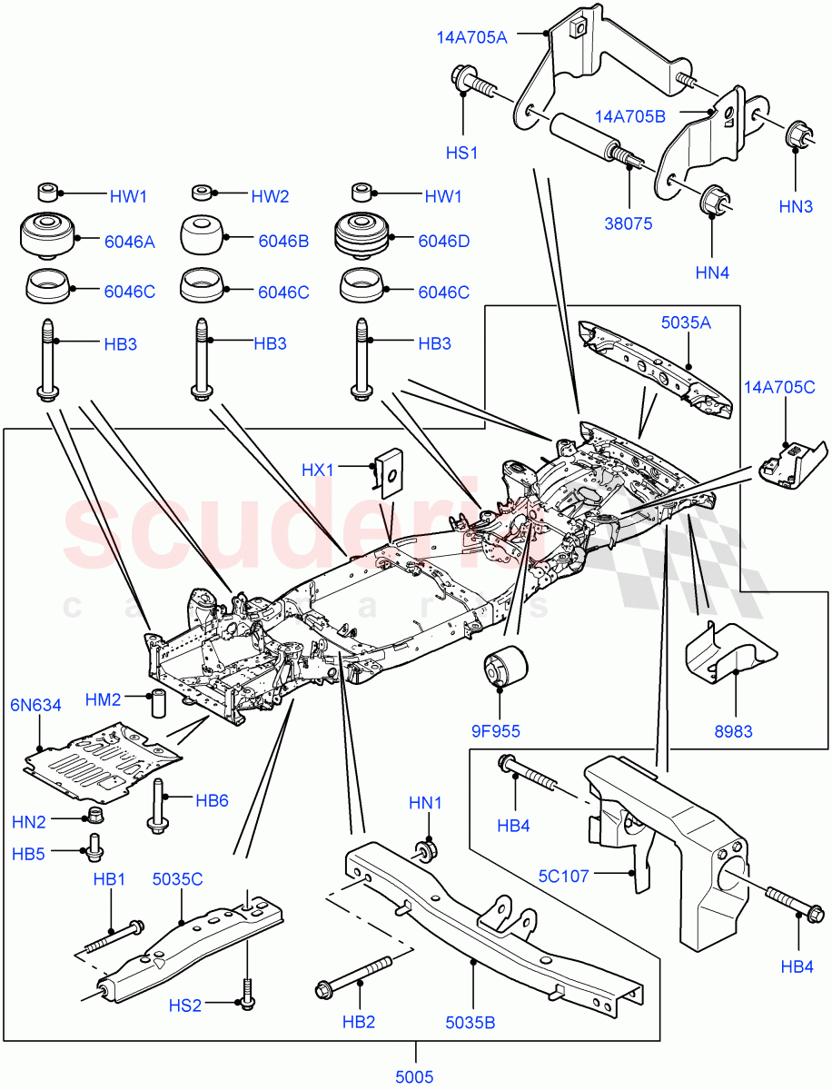 Chassis Frame (Frame Assy) ((V) FROMAA000001) of Land Rover Land Rover Range Rover Sport (2010-2013) [5.0 OHC SGDI SC V8 Petrol]