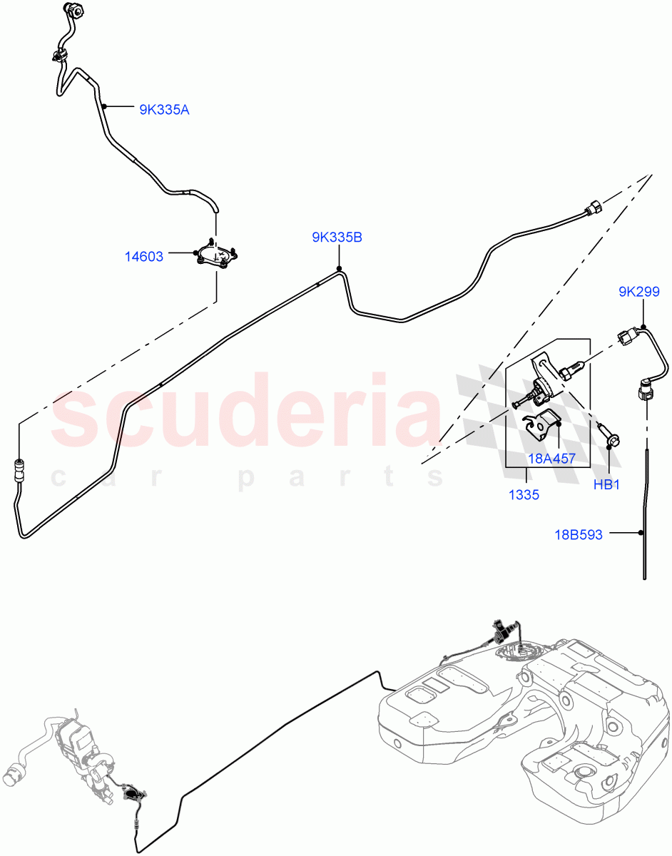 Auxiliary Fuel Fired Pre-Heater (Heater Fuel Supply) (Fuel Heater W/Pk Heat With Remote, Premium Air Conditioning-Front/Rear, Fuel Fired Heater With Park Heat, With Fuel Fired Heater) of Land Rover Land Rover Defender (2020+) [2.0 Turbo Diesel]