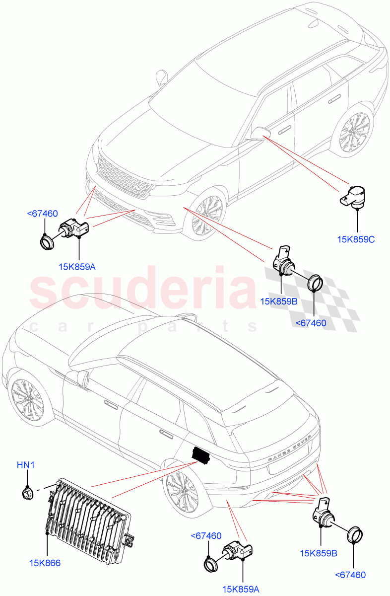 Parking Distance Control ((V) FROMMA000001) of Land Rover Land Rover Range Rover Velar (2017+) [3.0 I6 Turbo Diesel AJ20D6]