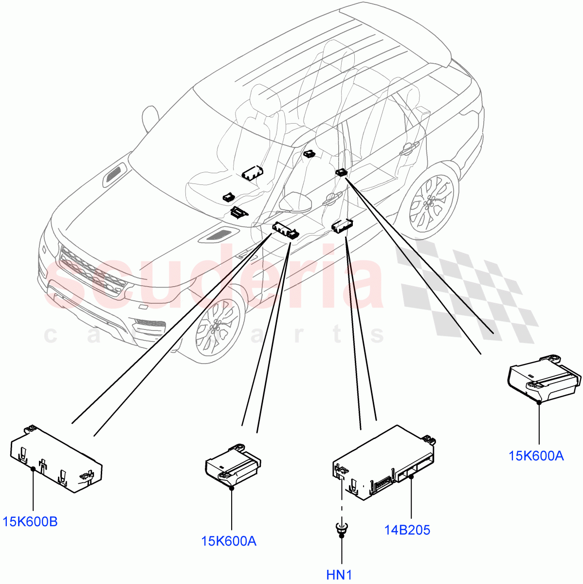 Vehicle Modules And Sensors (Seats) of Land Rover Land Rover Range Rover Sport (2014+) [5.0 OHC SGDI SC V8 Petrol]