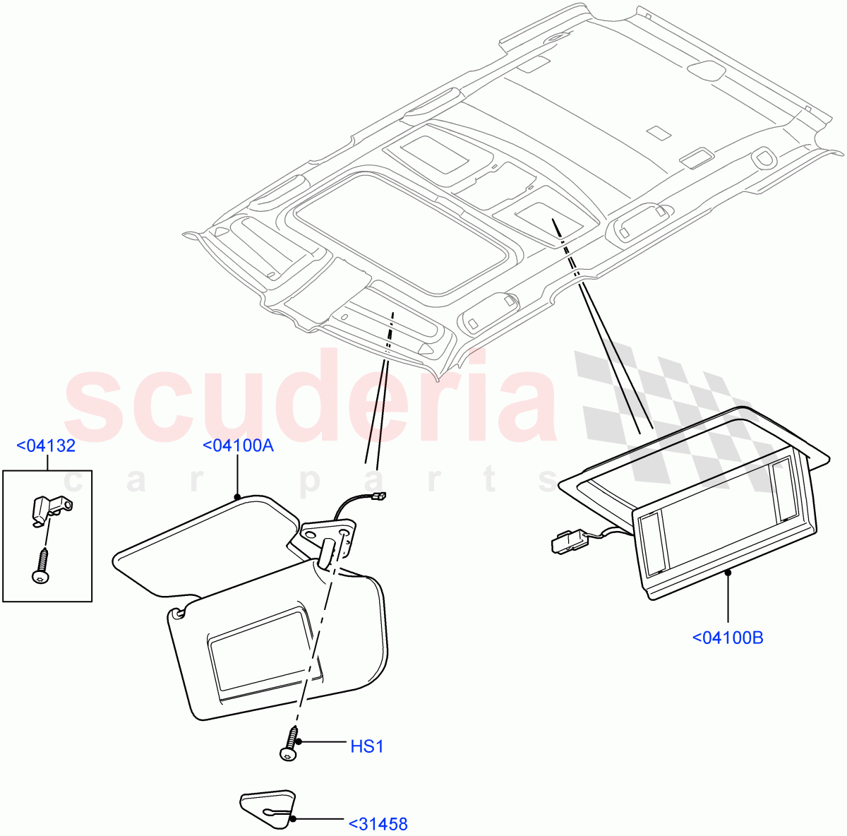 Headlining And Sun Visors (Sun Visors) ((V) FROMAA000001) of Land Rover Land Rover Range Rover (2010-2012) [3.6 V8 32V DOHC EFI Diesel]