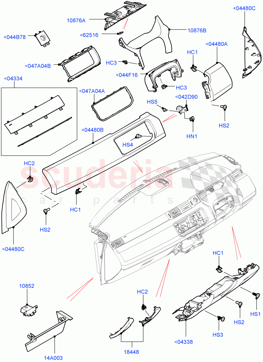 Instrument Panel (Lower) (Halewood (UK)) of Land Rover Land Rover Range Rover Evoque (2012-2018) [2.2 Single Turbo Diesel]