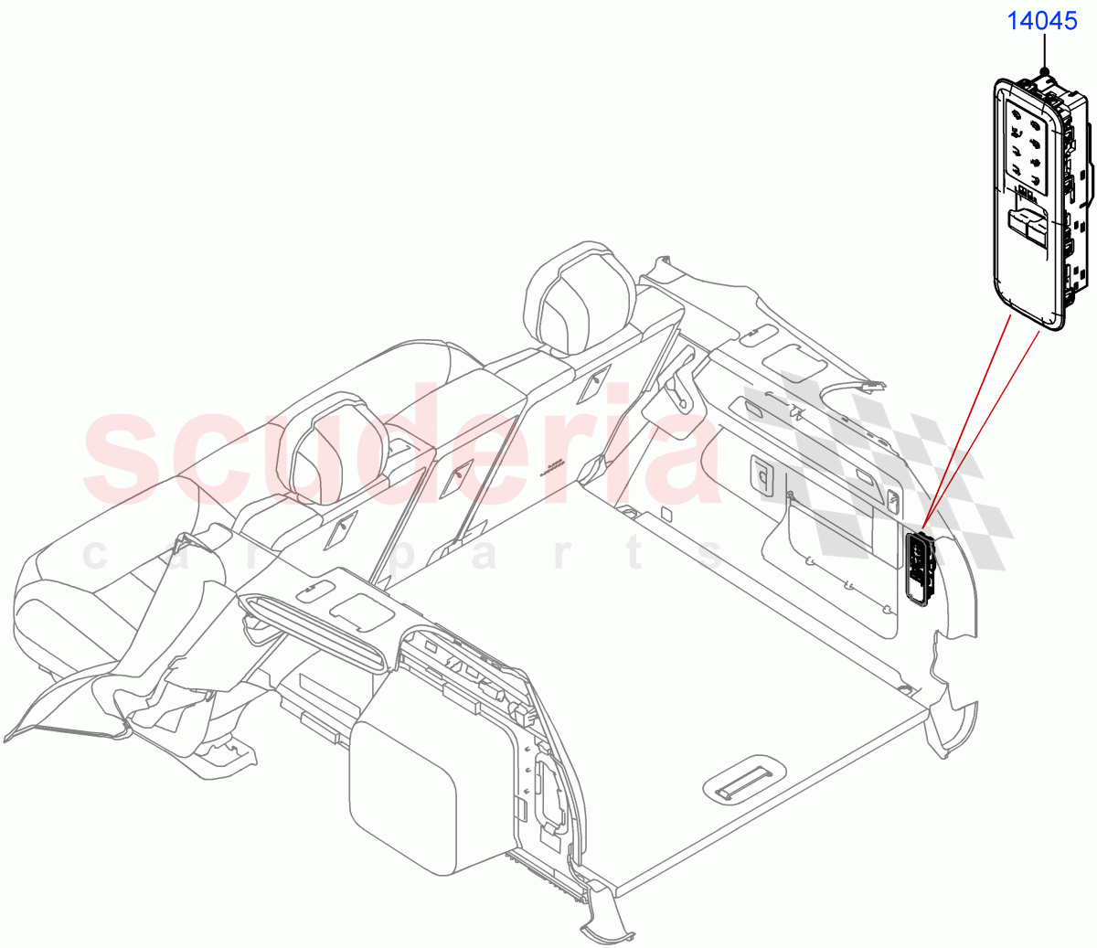 Switches (Luggage Compartment) (Less 3rd Row Rear Seat) of Land Rover Land Rover Range Rover (2022+) [3.0 I6 Turbo Petrol AJ20P6]