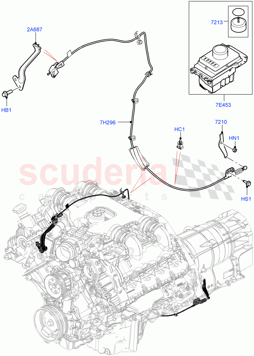 Gear Change-Automatic Transmission (4.4L DOHC DITC V8 Diesel, 8 Speed Auto Trans ZF 8HP76) ((V) FROMKA000001) of Land Rover Land Rover Range Rover (2012-2021) [5.0 OHC SGDI SC V8 Petrol]