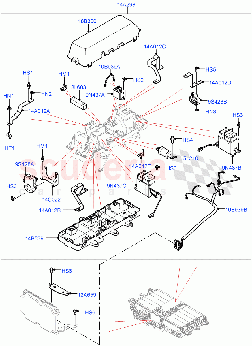 Hybrid Electrical Modules (High Voltage Battery Electrical Module) (Changsu (China), Electric Engine Battery-PHEV) ((V) FROMKG446857) of Land Rover Land Rover Discovery Sport (2015+) [2.0 Turbo Diesel]