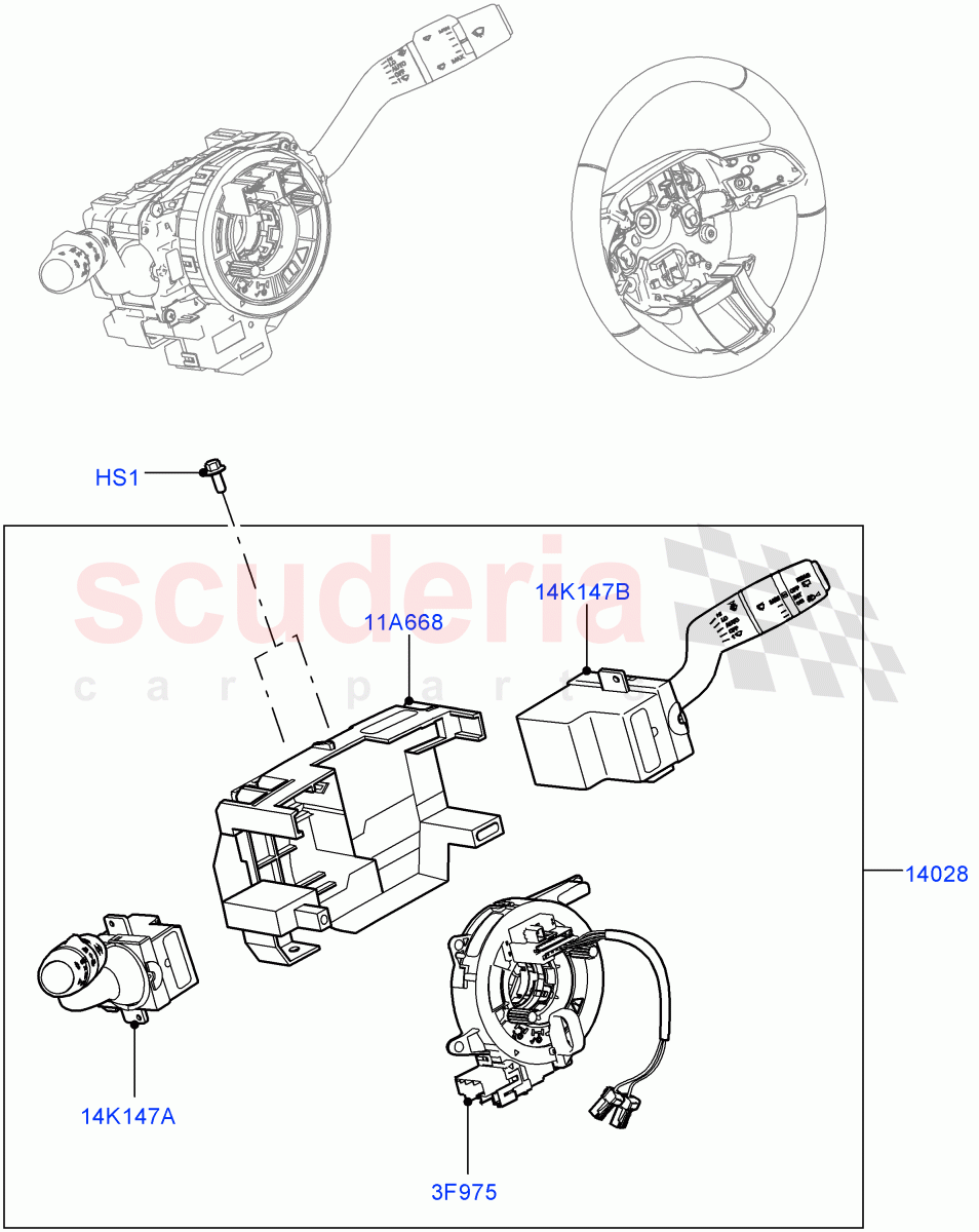 Switches (Steering Column) (Changsu (China)) ((V) FROMFG000001) of Land Rover Land Rover Discovery Sport (2015+) [2.0 Turbo Petrol GTDI]