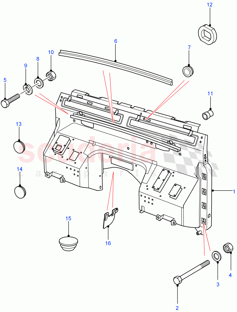 Dash Assembly ((V) FROM7A000001) of Land Rover Land Rover Defender (2007-2016)